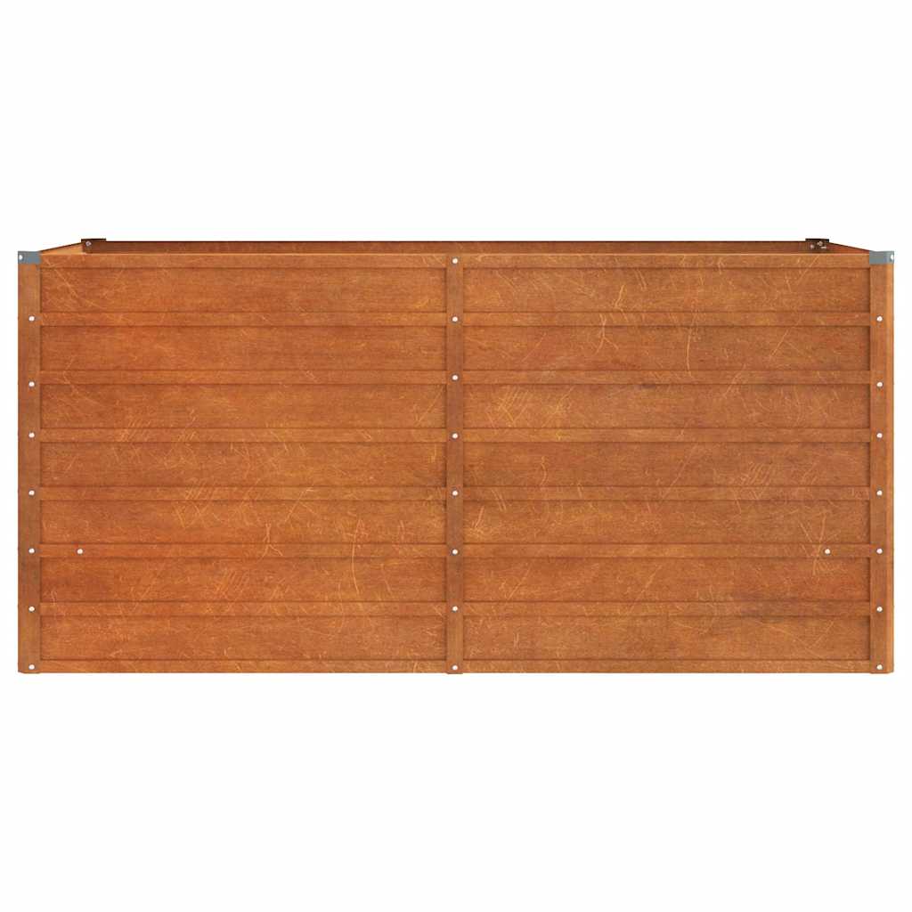 vidaXL Podwyższona donica, rdzawa, 160x80x77 cm, stal kortenowska