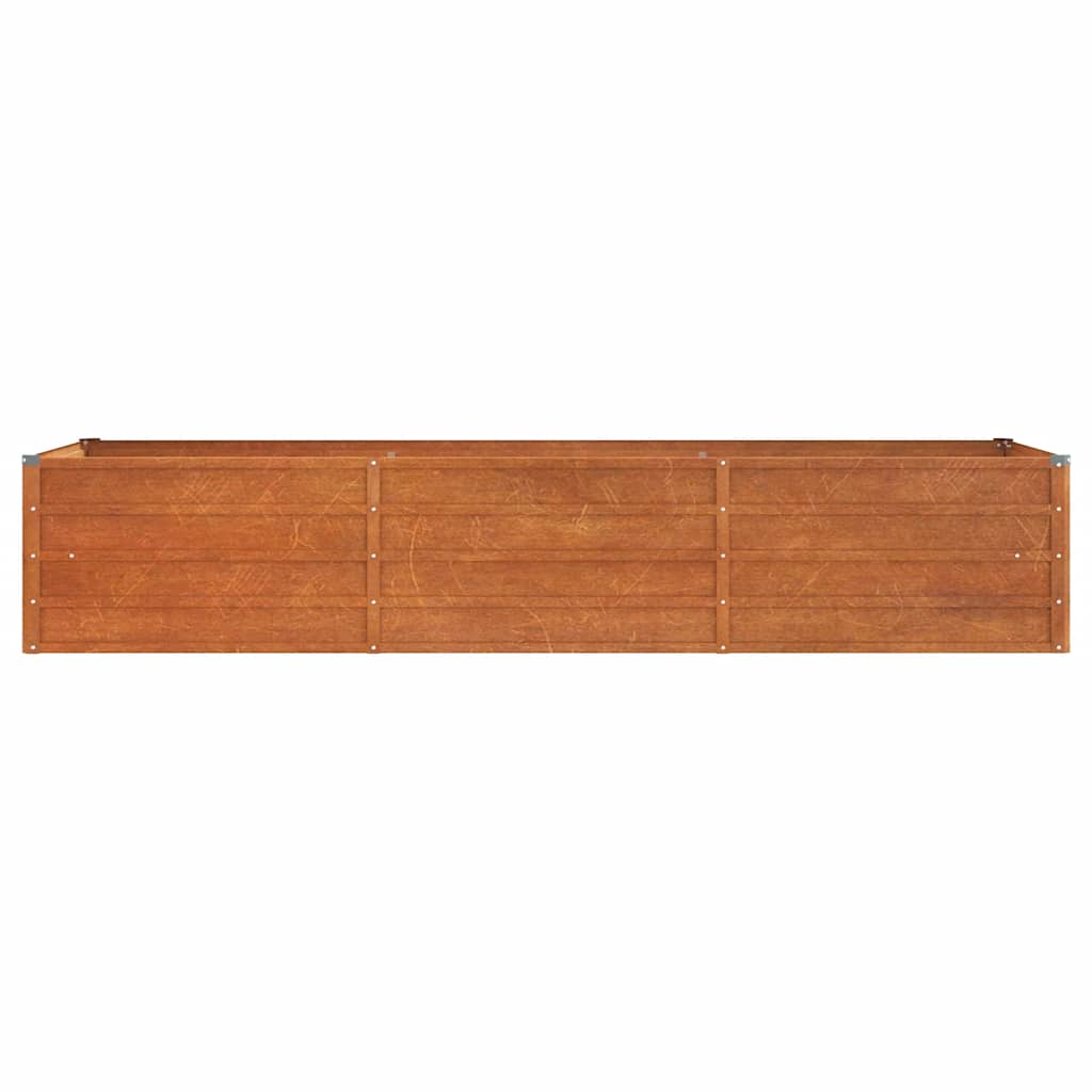 vidaXL Podwyższona donica, rdzawa, 240x80x45 cm, stal kortenowska