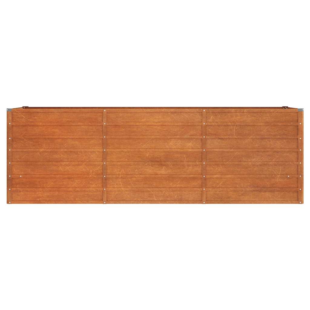 vidaXL Podwyższona donica, rdzawa, 240x80x77 cm, stal kortenowska