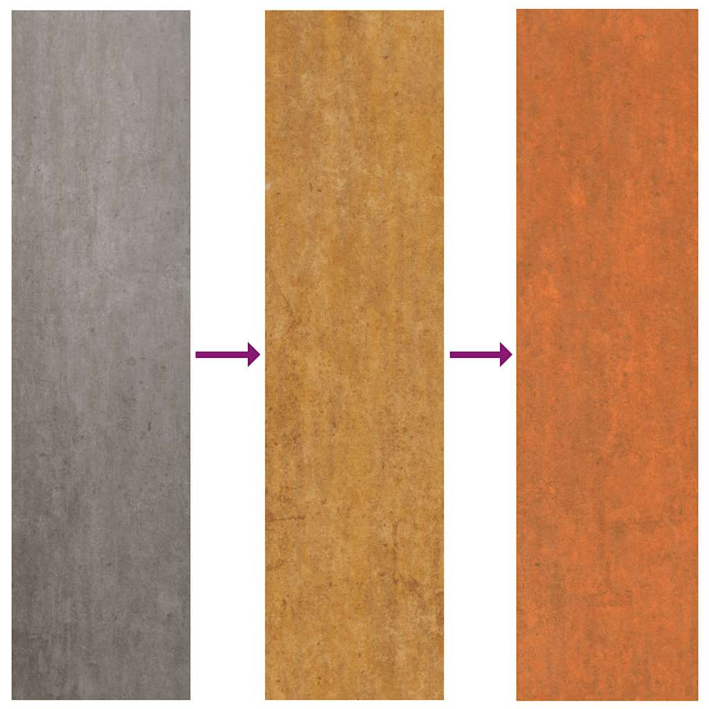 vidaXL Podwyższona donica, rdzawa, 240x80x77 cm, stal kortenowska