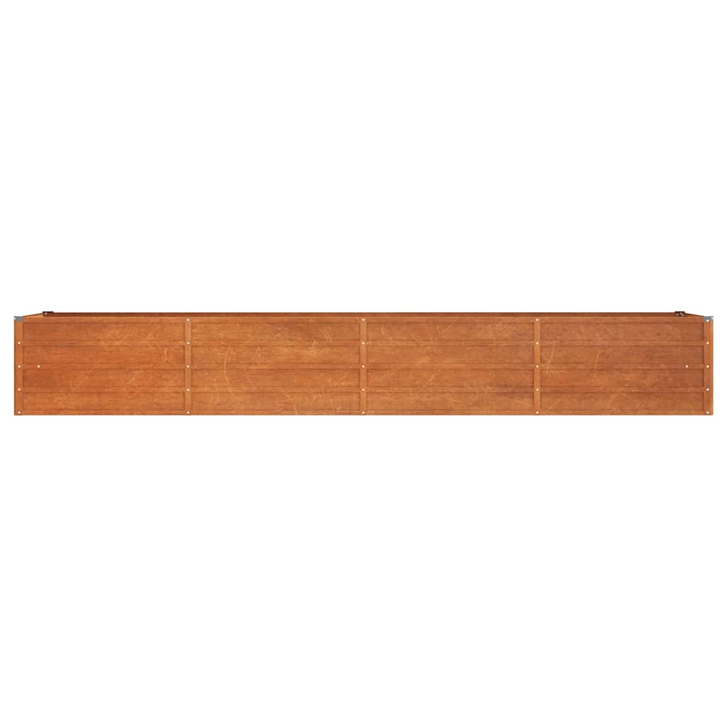 vidaXL Podwyższona donica, rdzawa, 320x80x45 cm, stal kortenowska