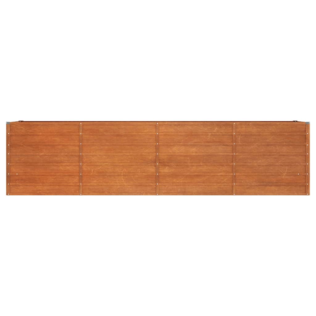 vidaXL Podwyższona donica, rdzawa, 320x80x77 cm, stal kortenowska