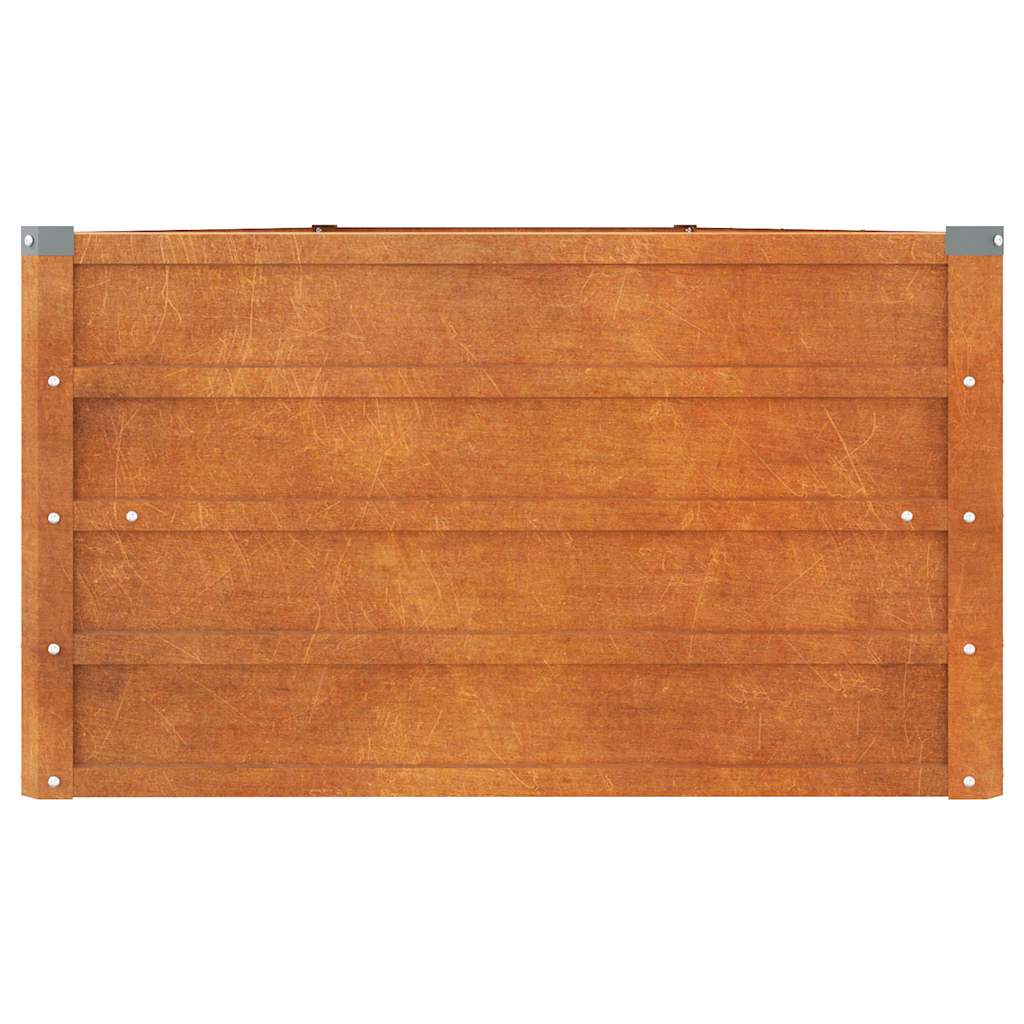 vidaXL Podwyższona donica, rdzawa, 400x80x45 cm, stal kortenowska