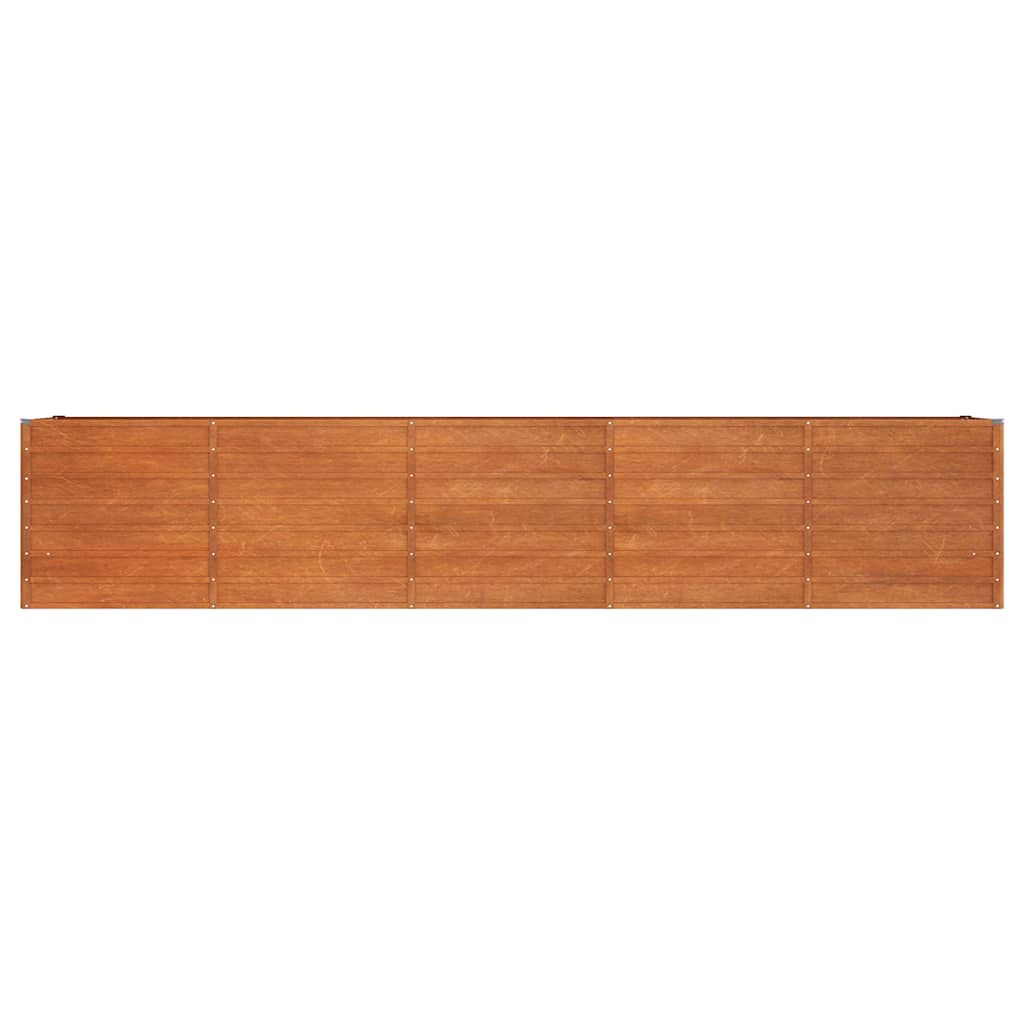 vidaXL Podwyższona donica, rdzawa, 400x80x77 cm, stal kortenowska