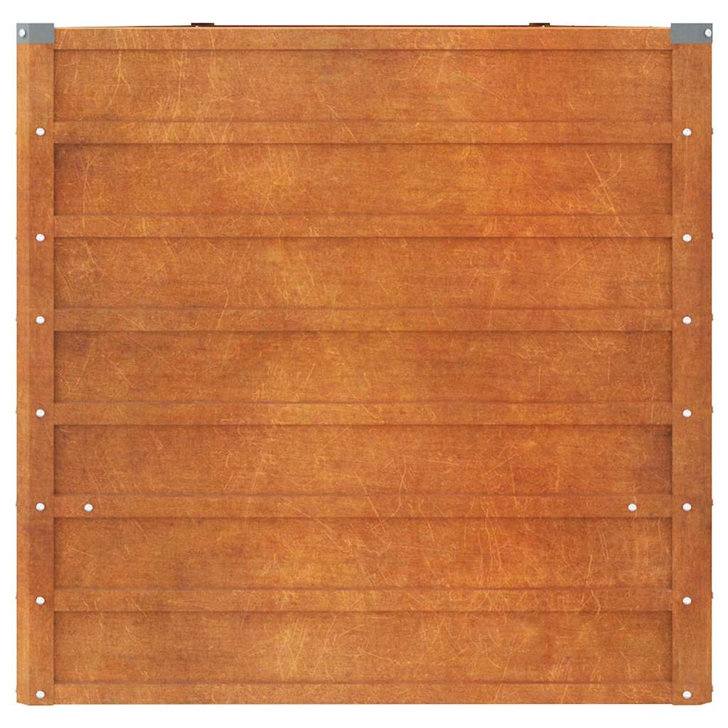 vidaXL Podwyższona donica, rdzawa, 400x80x77 cm, stal kortenowska