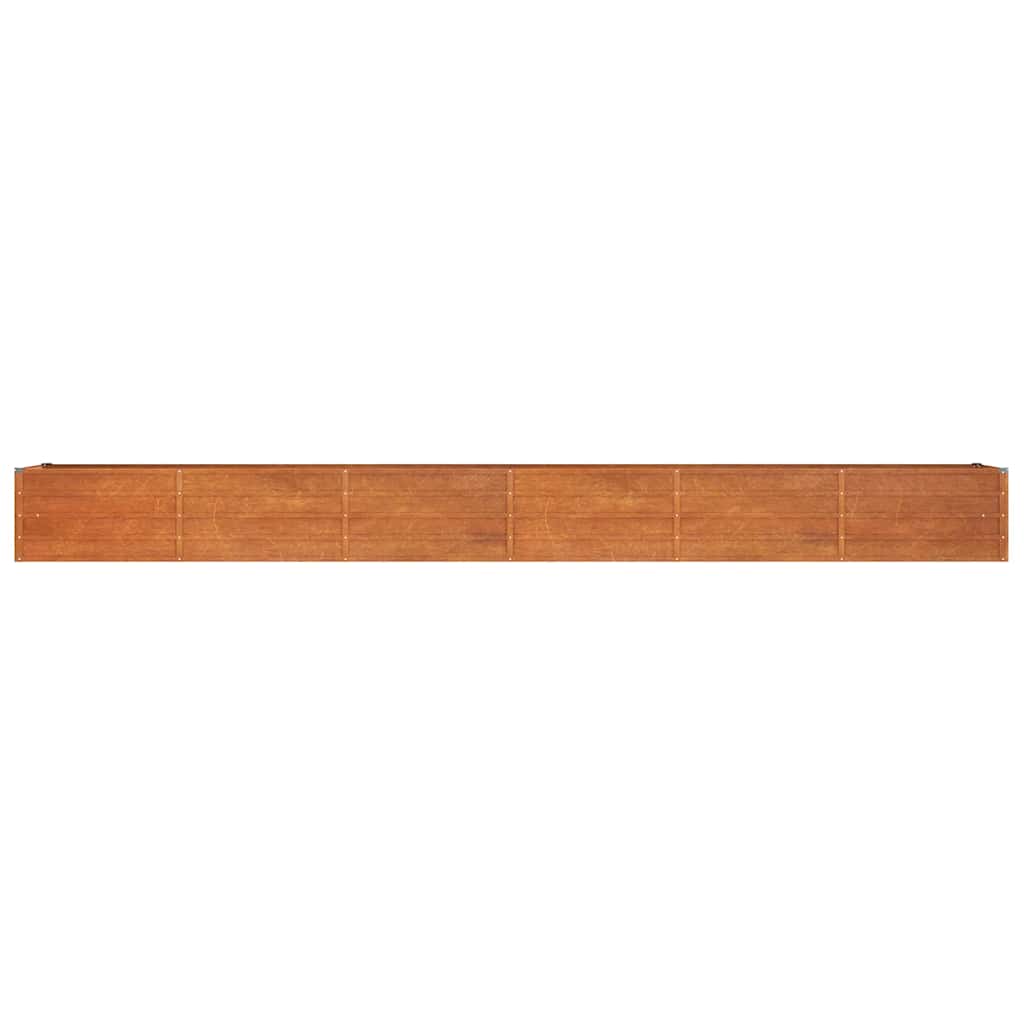 vidaXL Podwyższona donica, rdzawa, 480x80x45 cm, stal kortenowska
