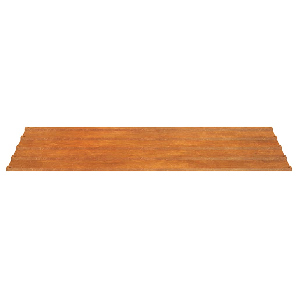 vidaXL Panele dachowe, 12 szt., rdzawe, 80x44 cm, stal kortenowska