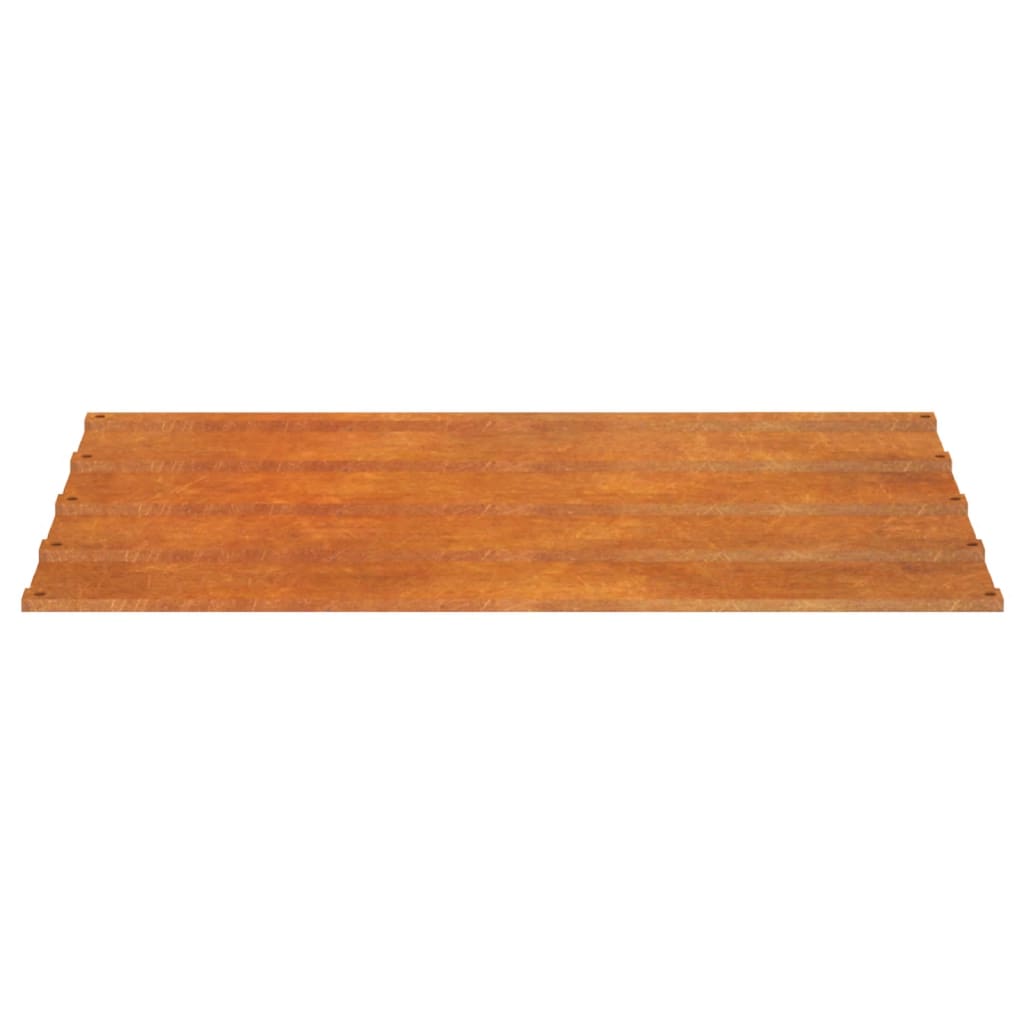 vidaXL Panele dachowe, 12 szt., rdzawe, 100x44 cm, stal kortenowska