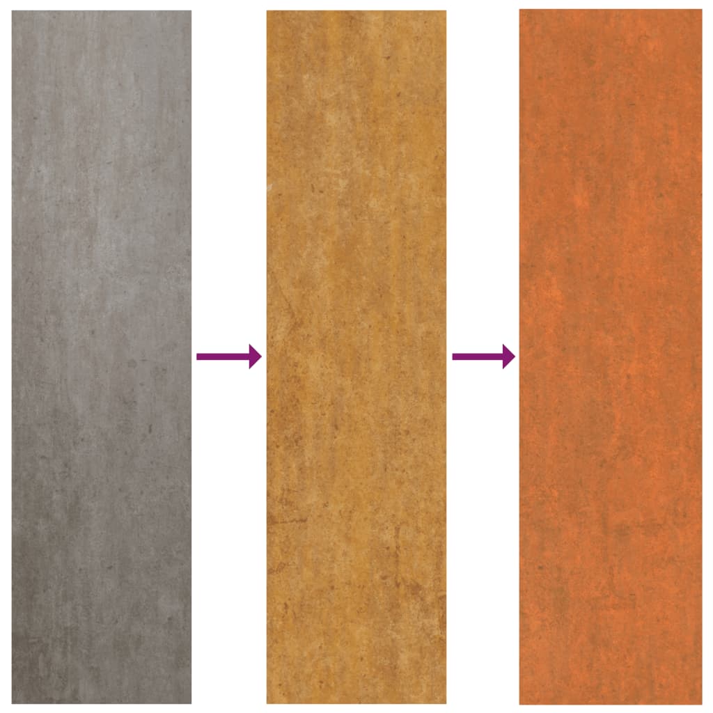 vidaXL Panele dachowe, 12 szt., rdzawe, 100x44 cm, stal kortenowska