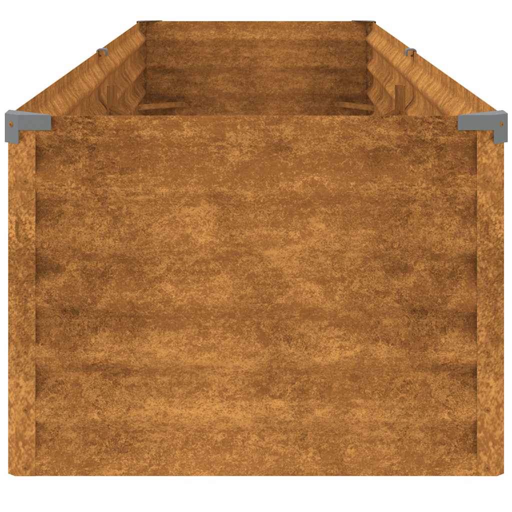 vidaXL Podwyższona grządka ogrodowa 194x50x36 cm, stal Corten