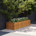 vidaXL Podwyższona grządka ogrodowa 194x50x36 cm, stal Corten