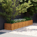 vidaXL Podwyższona grządka ogrodowa 291x50x36 cm, stal Corten