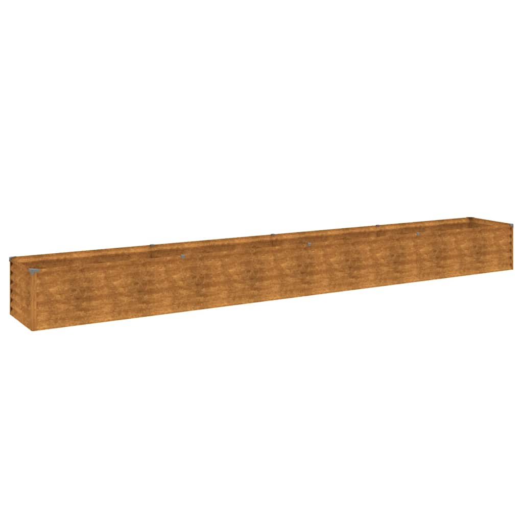 vidaXL Podwyższona grządka ogrodowa 386x50x36 cm, stal Corten