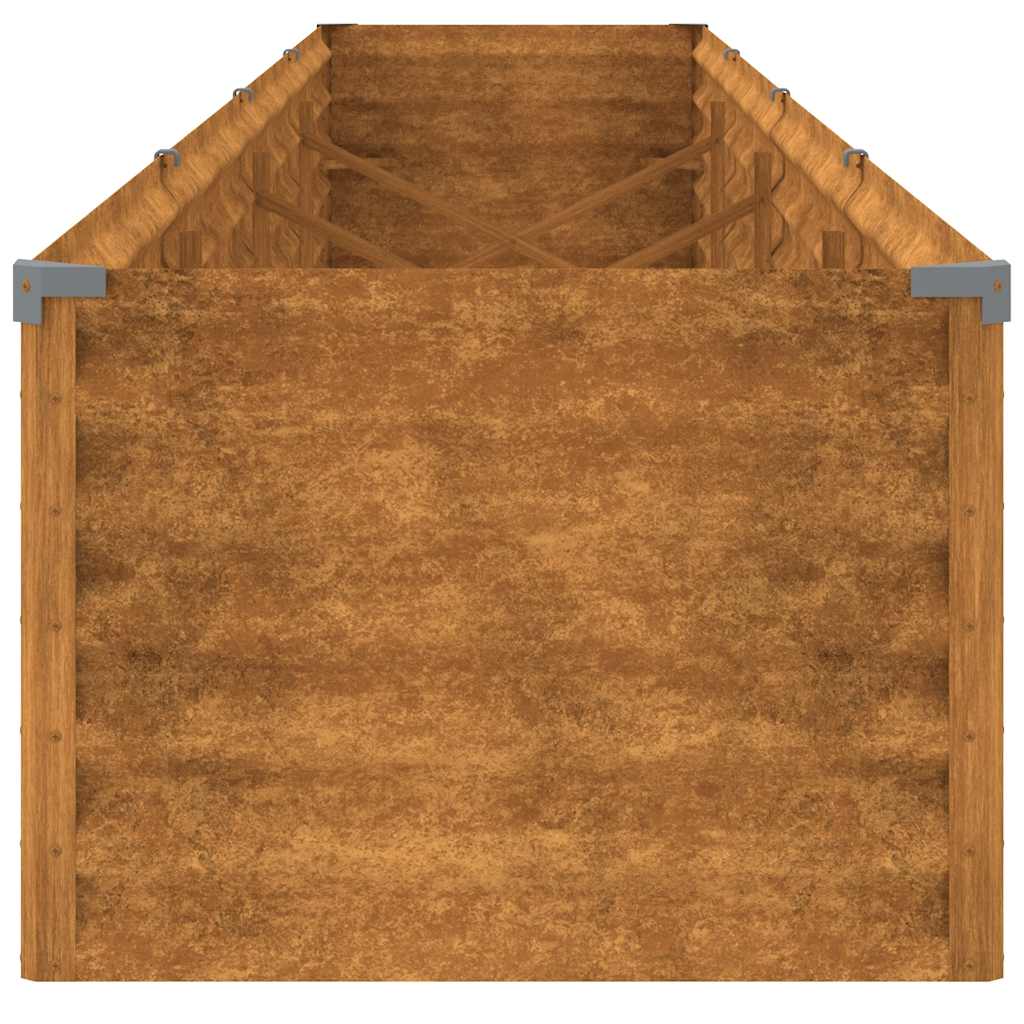 vidaXL Podwyższona grządka ogrodowa 386x50x36 cm, stal Corten