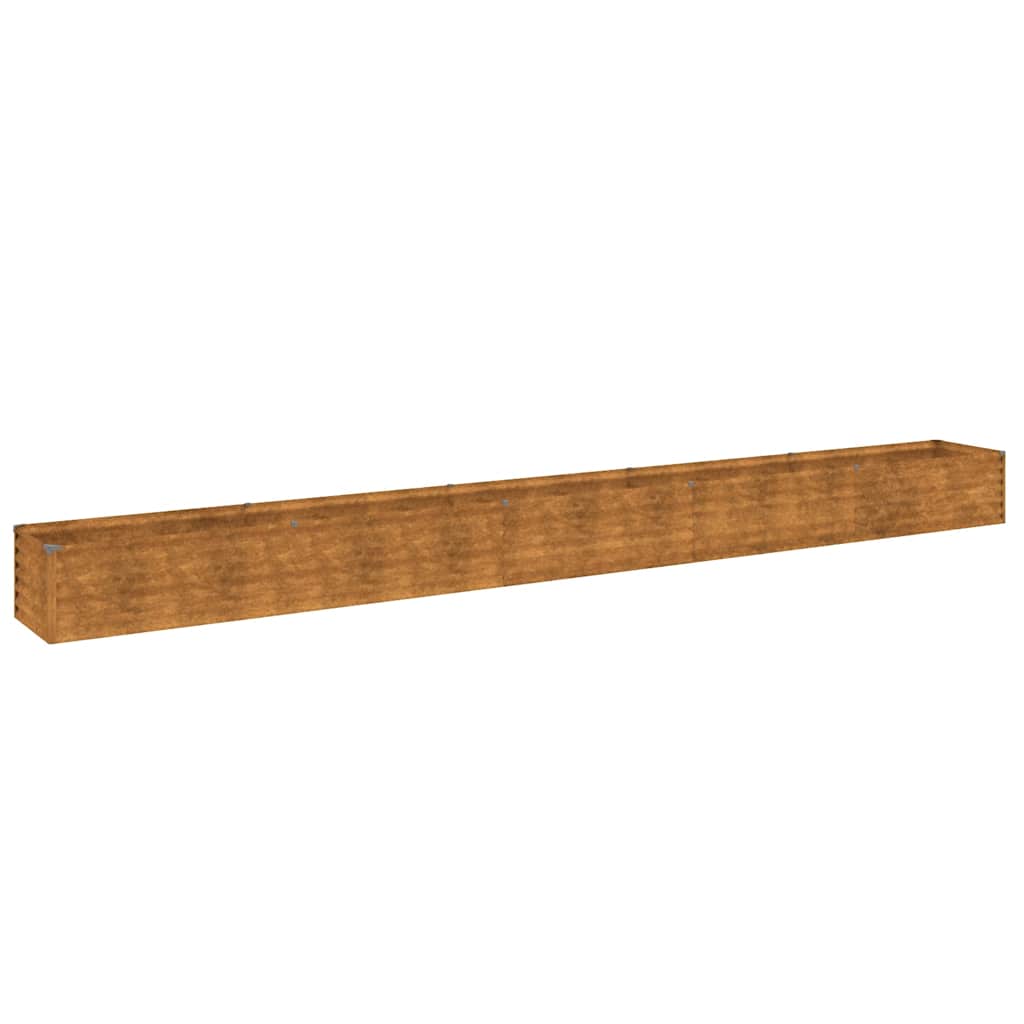 vidaXL Podwyższona grządka ogrodowa 482x50x36 cm, stal Corten