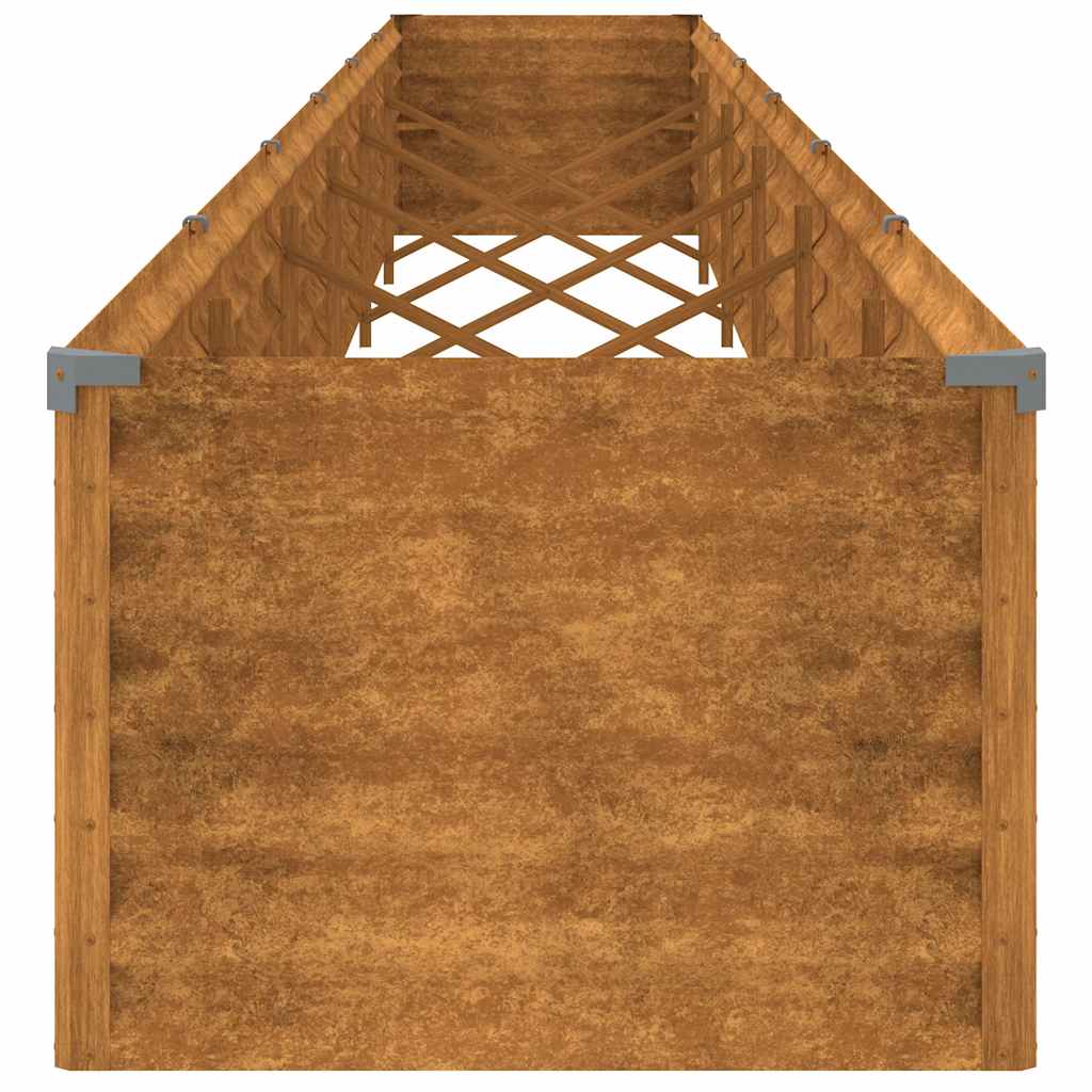 vidaXL Podwyższona grządka ogrodowa 580x50x36 cm, stal Corten