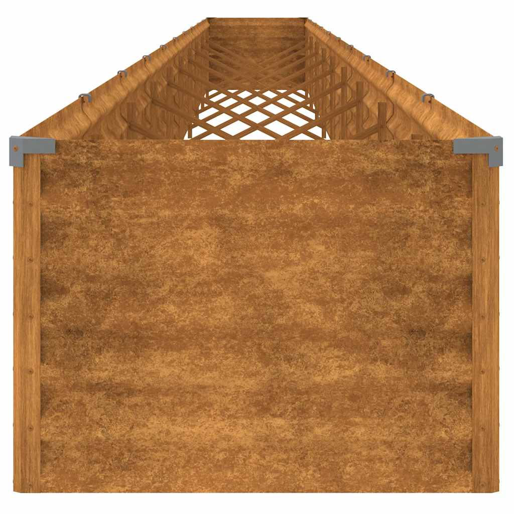 vidaXL Podwyższona donica, 960x50x36 cm, stal kortenowska