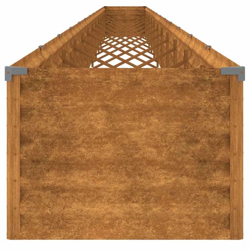 vidaXL Podwyższona donica, 1152x50x36 cm, stal kortenowska