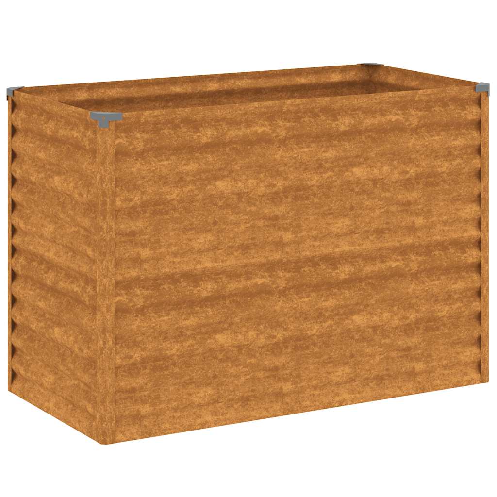 vidaXL Podwyższona grządka ogrodowa 100x50x69 cm, stal Corten