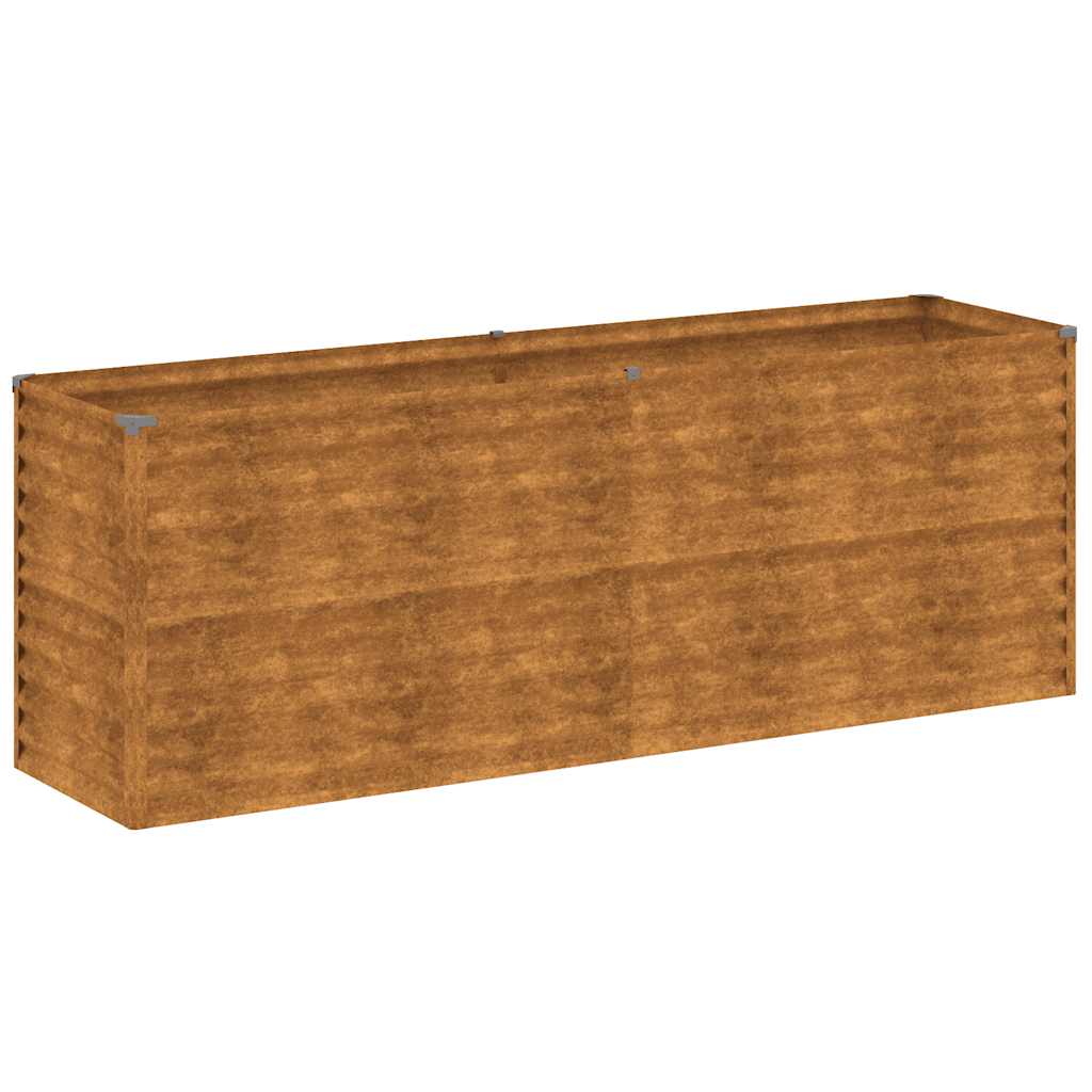 vidaXL Podwyższona grządka ogrodowa 196x50x69 cm, stal Corten