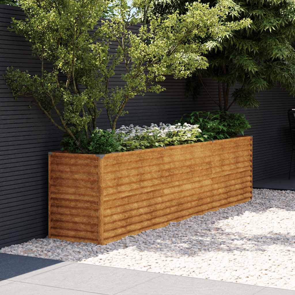vidaXL Podwyższona grządka ogrodowa 291x50x69 cm, stal Corten