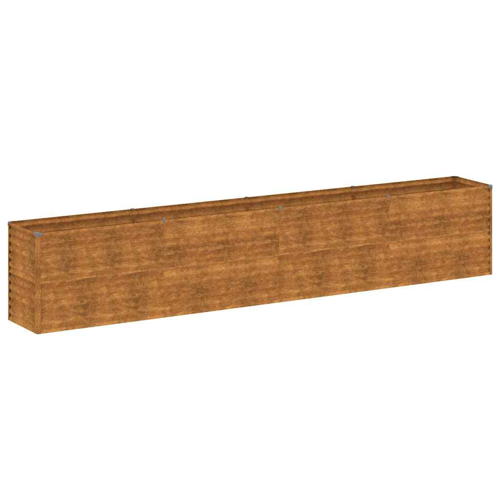 vidaXL Podwyższona grządka ogrodowa 385x50x69 cm, stal Corten