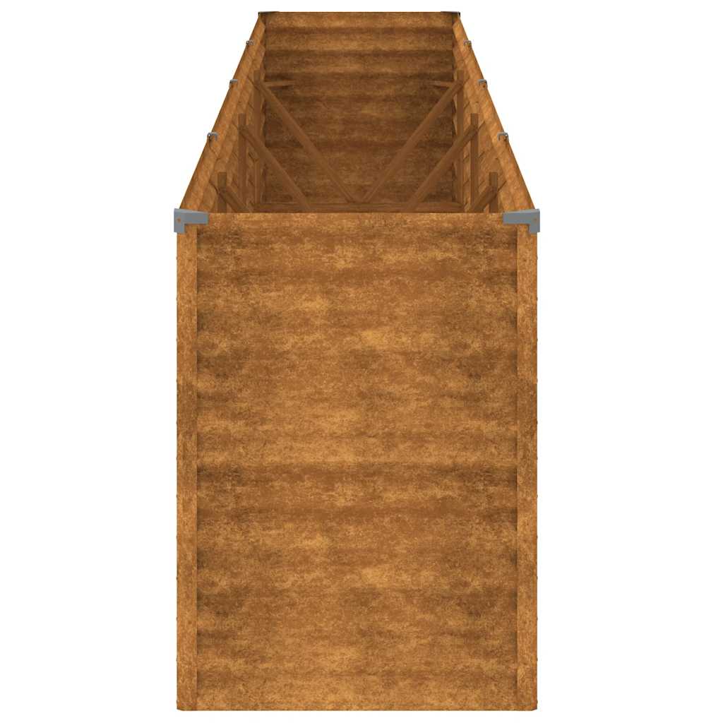 vidaXL Podwyższona grządka ogrodowa 385x50x69 cm, stal Corten