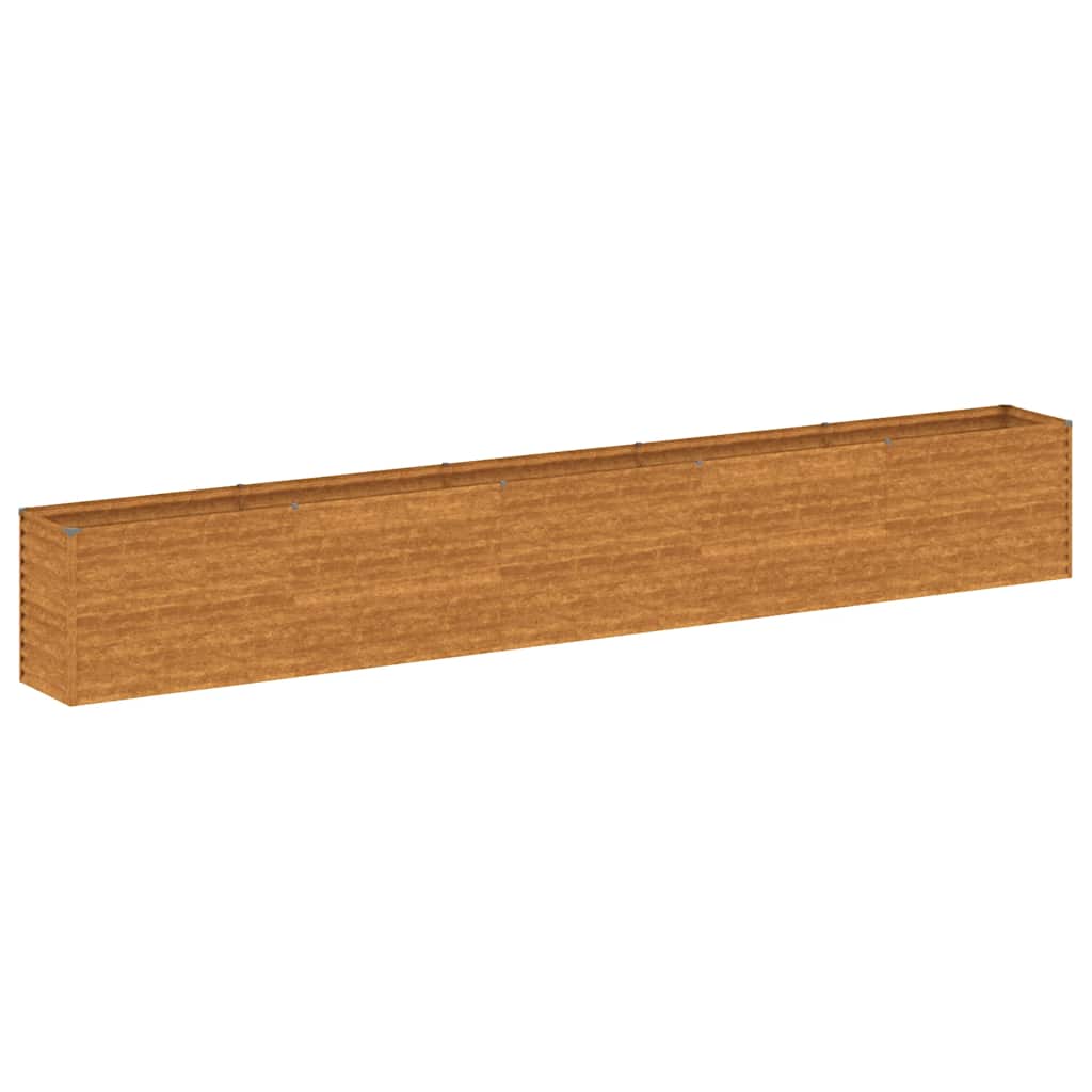 vidaXL Podwyższona grządka ogrodowa 482x50x69 cm, stal Corten