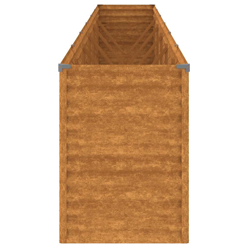 vidaXL Podwyższona grządka ogrodowa 578x50x69 cm, stal Corten