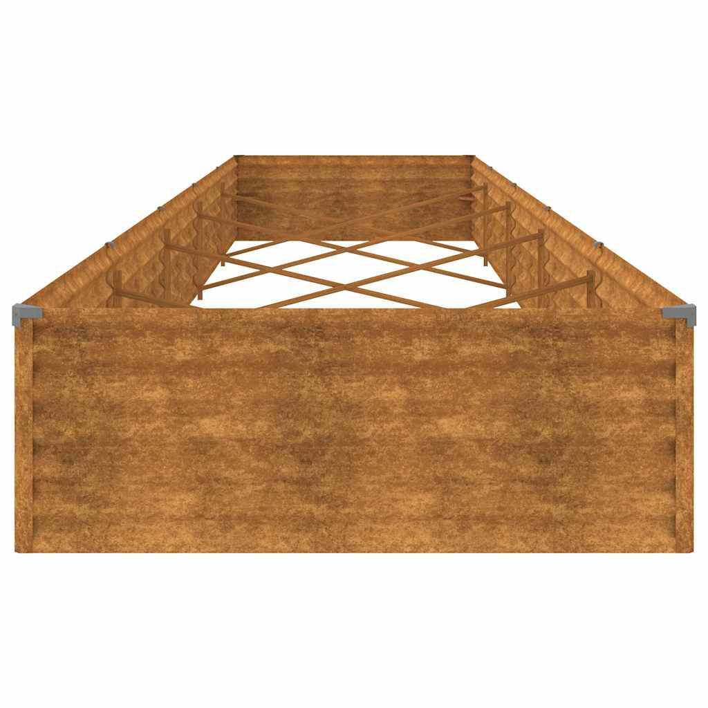vidaXL Podwyższona donica, 482x100x36 cm, stal kortenowska