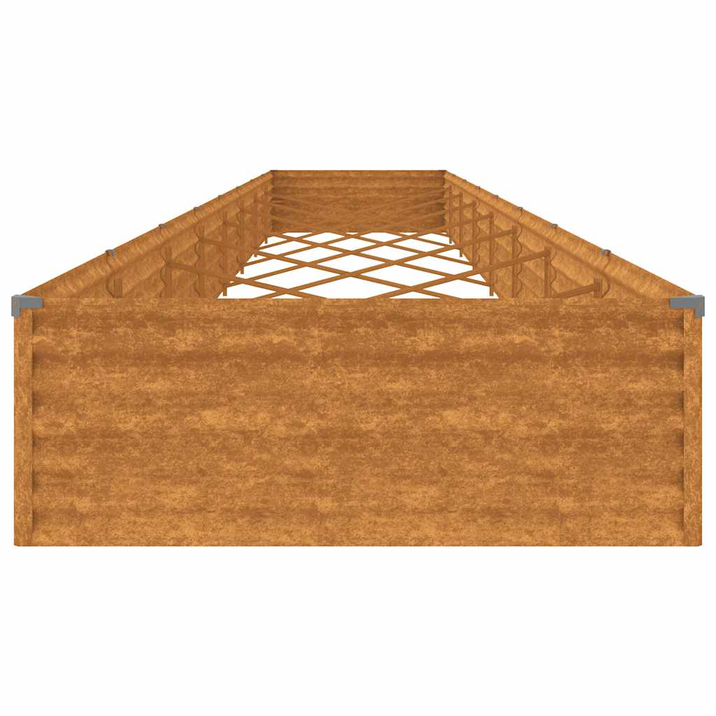 vidaXL Podwyższona donica, 770x100x36 cm, stal kortenowska