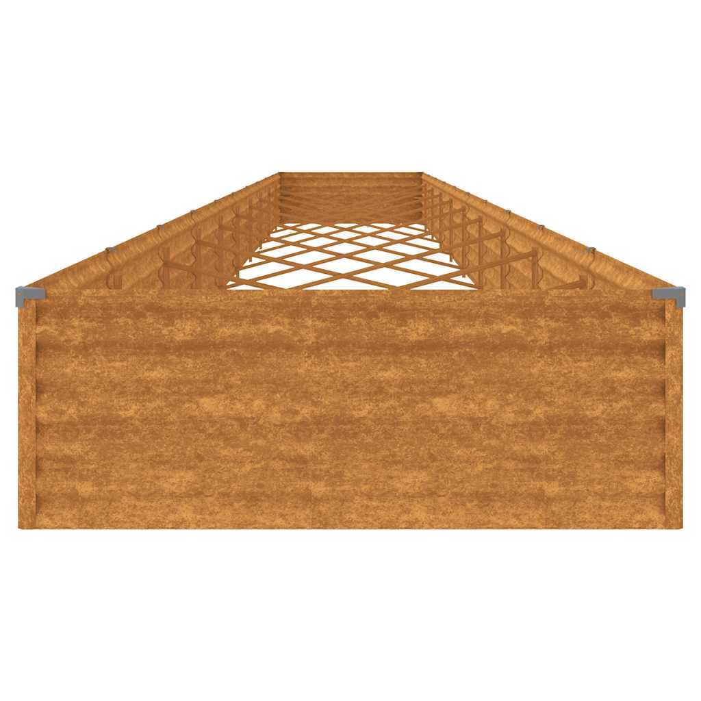 vidaXL Podwyższona donica, 960x100x36 cm, stal kortenowska