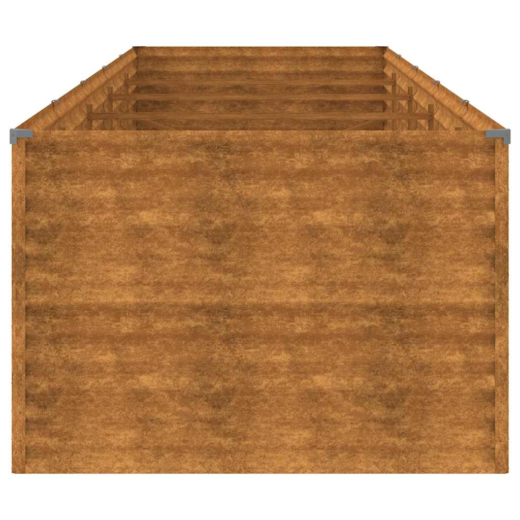 vidaXL Podwyższona donica, 479x100x69 cm, stal kortenowska