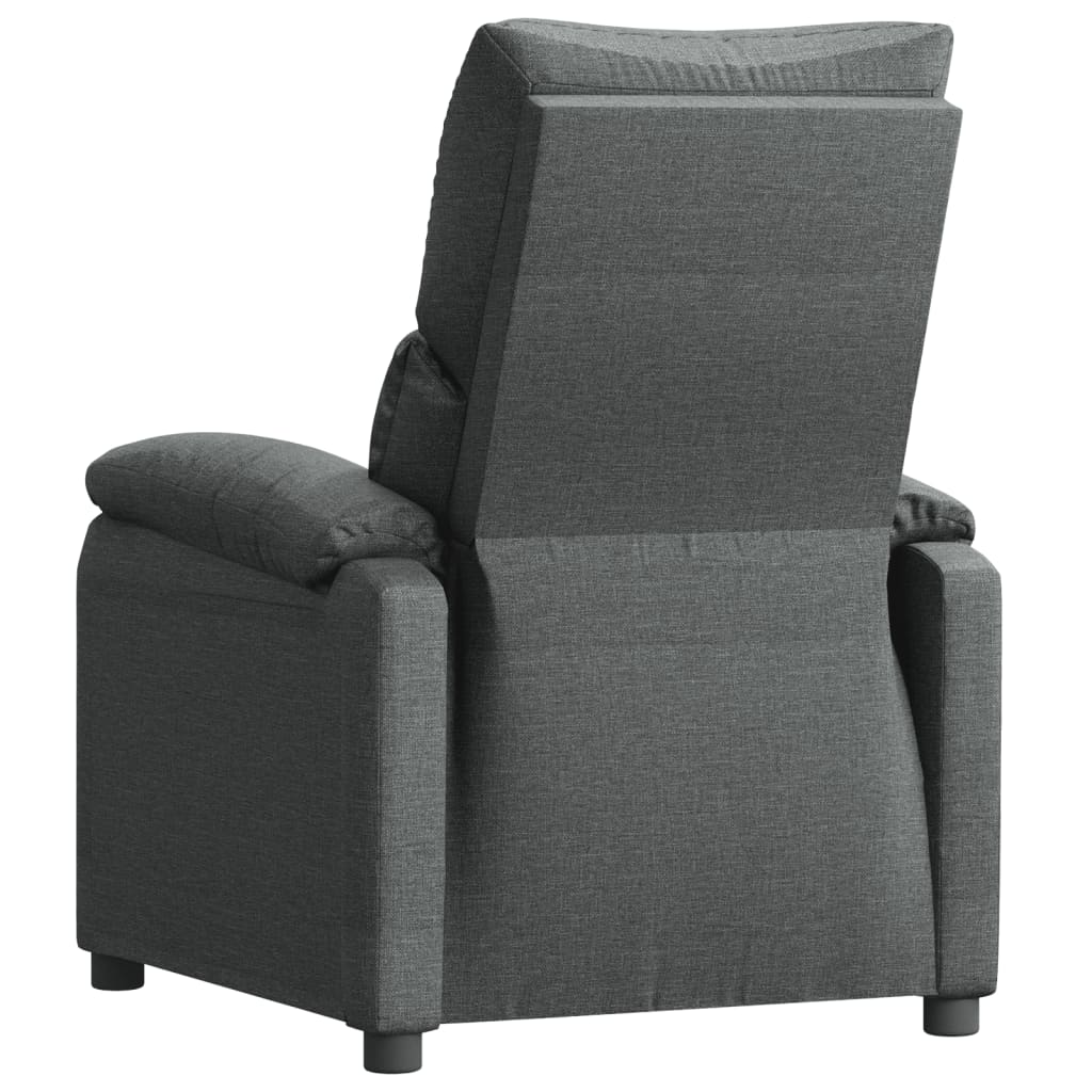 vidaXL Fotel rozkładany, ciemnoszary, tapicerowany tkaniną