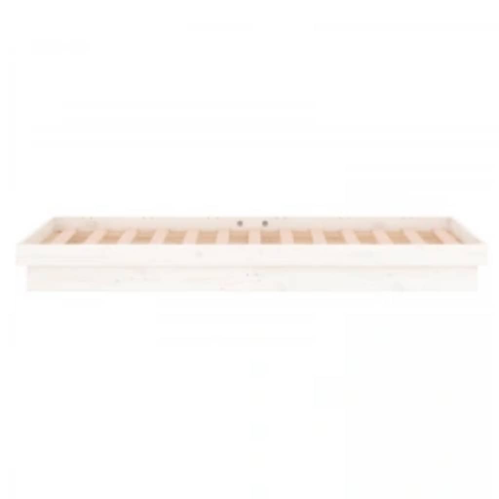 vidaXL Rama łóżka z LED, 90x200 cm, lite drewno