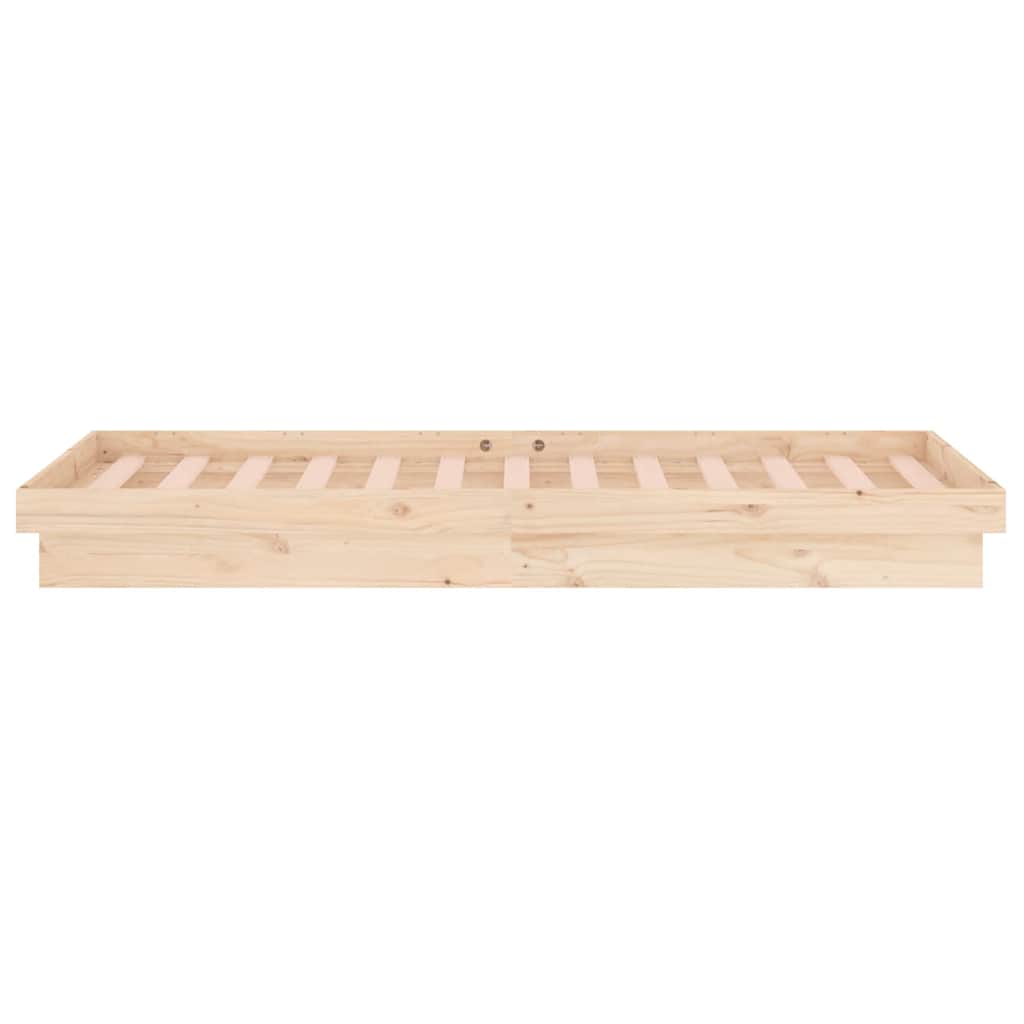vidaXL Rama łóżka z LED, 90x190 cm, pojedyncza, lite drewno