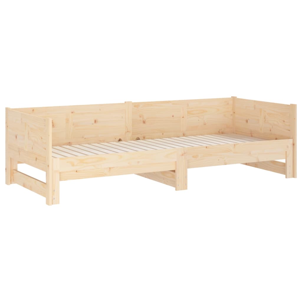 vidaXL Łóżko rozsuwane, lite drewno sosnowe, 2x(80x200) cm
