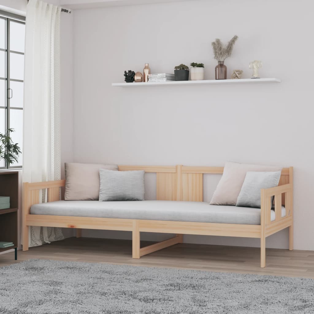 vidaXL Łóżko dzienne, lite drewno sosnowe, 90x200 cm