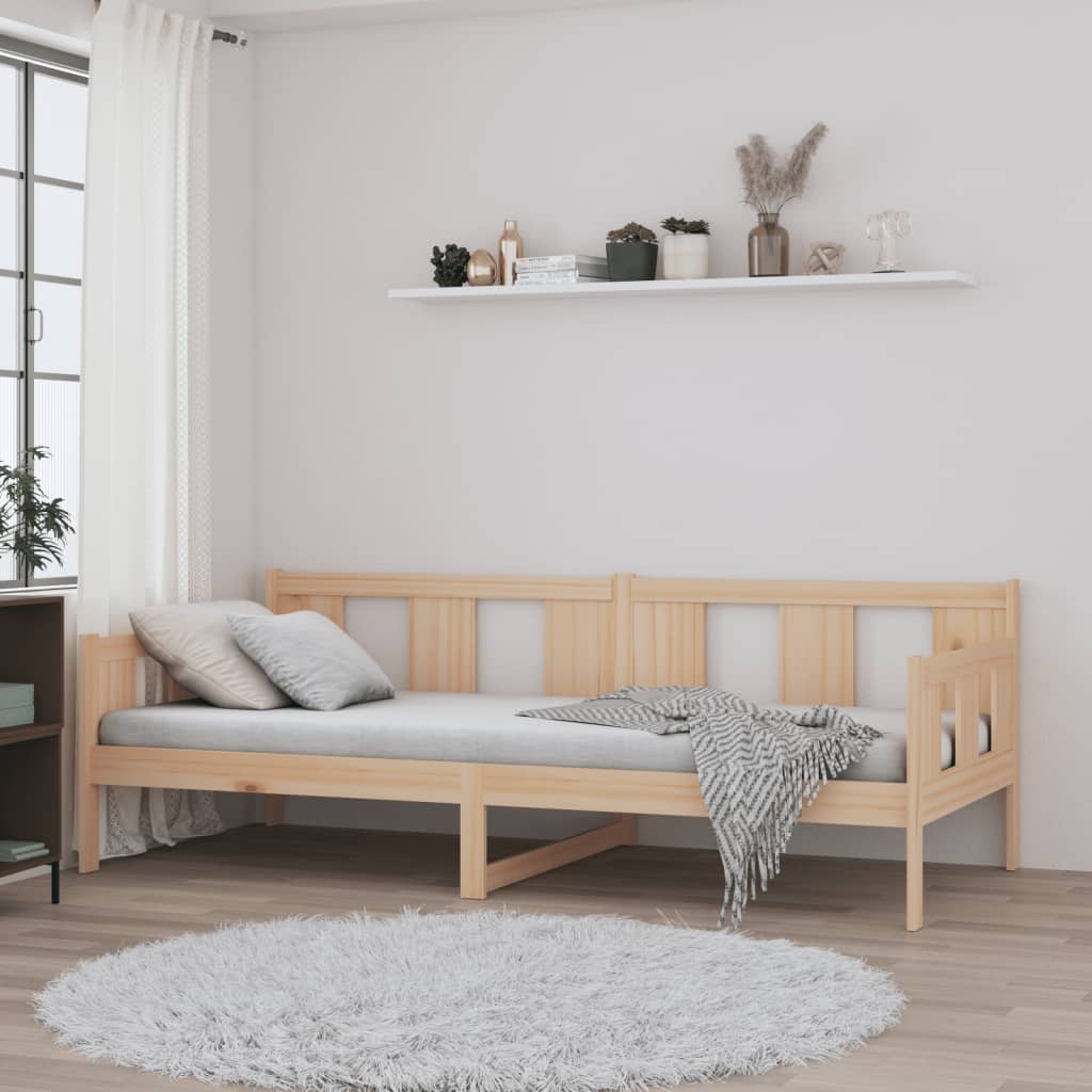 vidaXL Łóżko dzienne, lite drewno sosnowe, 80x200 cm
