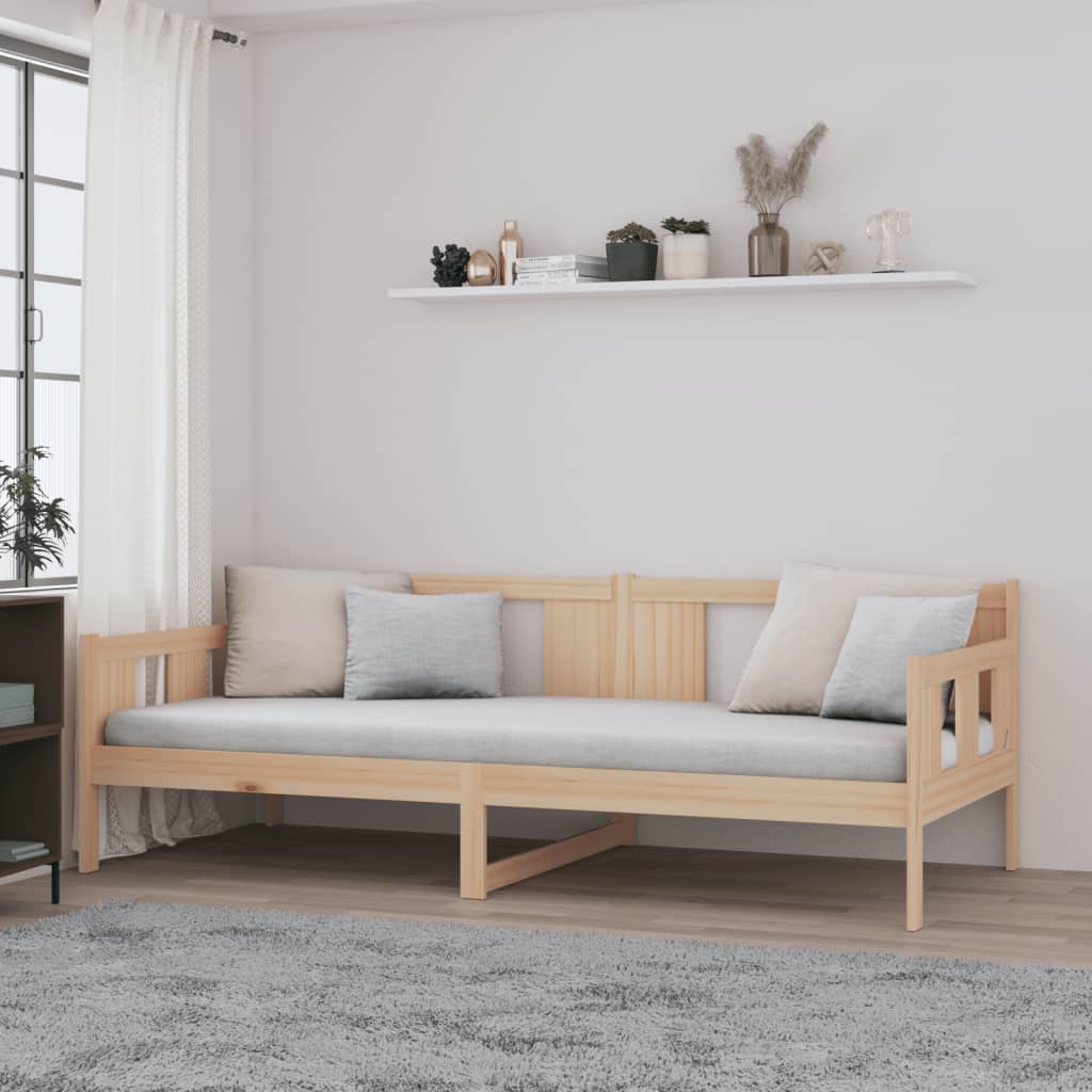vidaXL Łóżko dzienne, lite drewno sosnowe, 80x200 cm