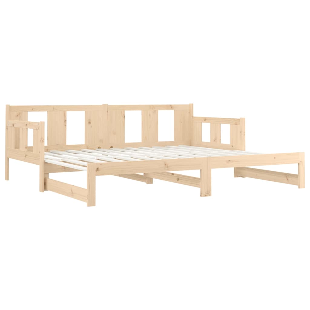 vidaXL Łóżko rozsuwane, lite drewno sosnowe, 2x(80x200) cm