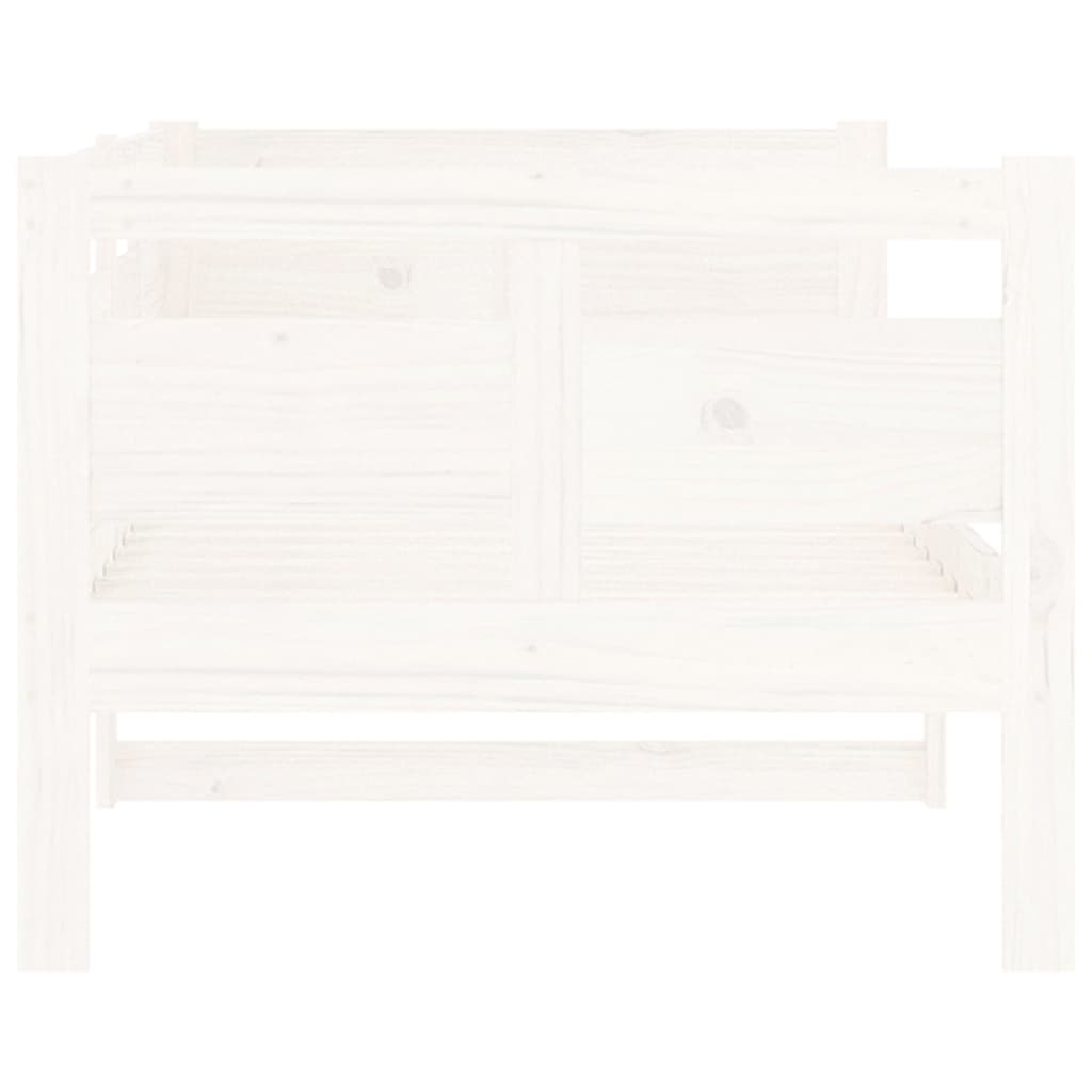 vidaXL Łóżko dzienne, białe, lite drewno sosnowe, 80x200 cm