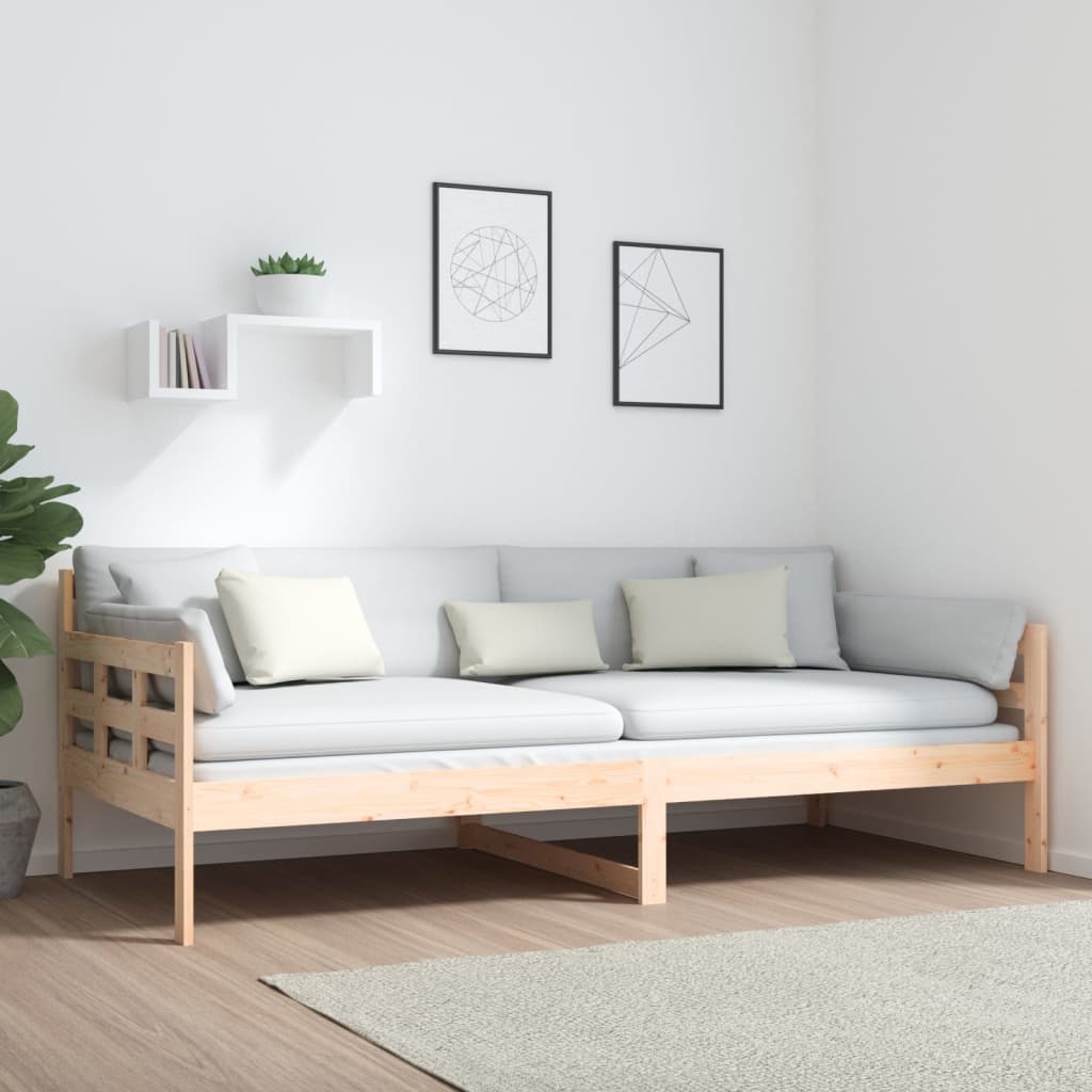 vidaXL Łóżko dzienne, lite drewno sosnowe, 90x200 cm