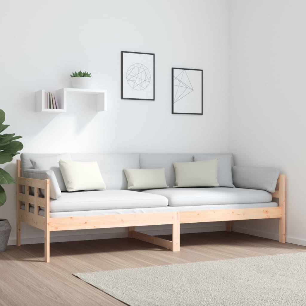vidaXL Łóżko dzienne, lite drewno sosnowe, 80x200 cm