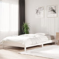 vidaXL Łóżko sztaplowane, białe, 100x200 cm, lite drewno sosnowe