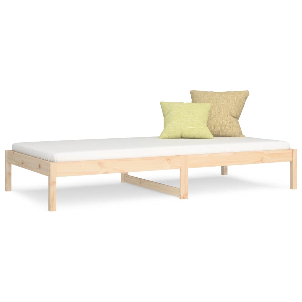 vidaXL Łóżko dzienne bez materaca, 90x200 cm, lite drewno sosnowe