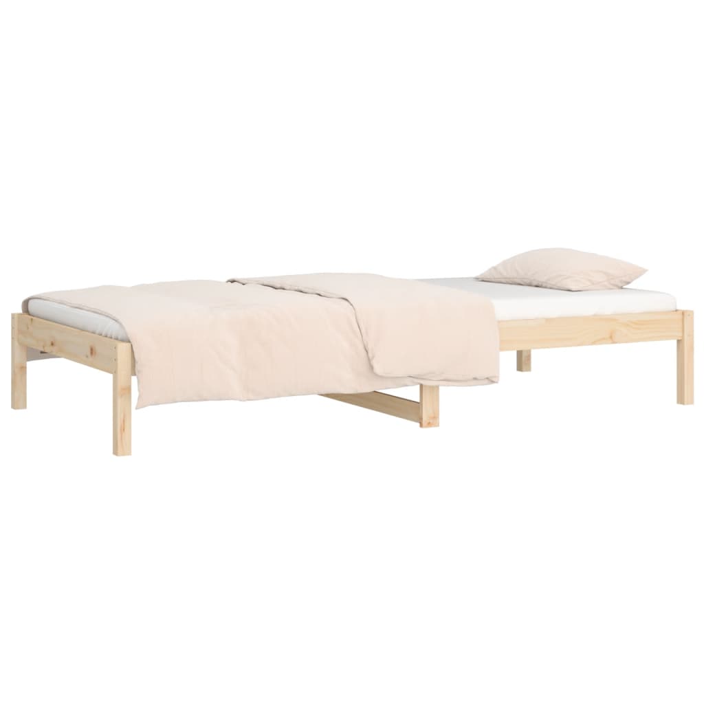 vidaXL Łóżko dzienne bez materaca, 90x200 cm, lite drewno sosnowe