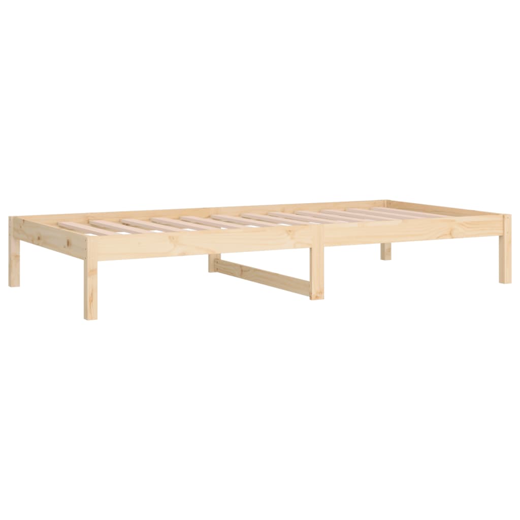 vidaXL Łóżko dzienne bez materaca, 90x200 cm, lite drewno sosnowe