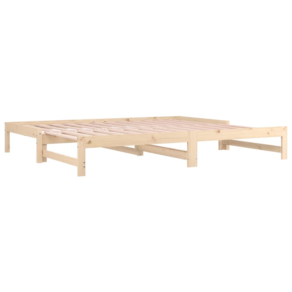 vidaXL Łóżko rozsuwane, 2x(90x200) cm, lite drewno sosnowe