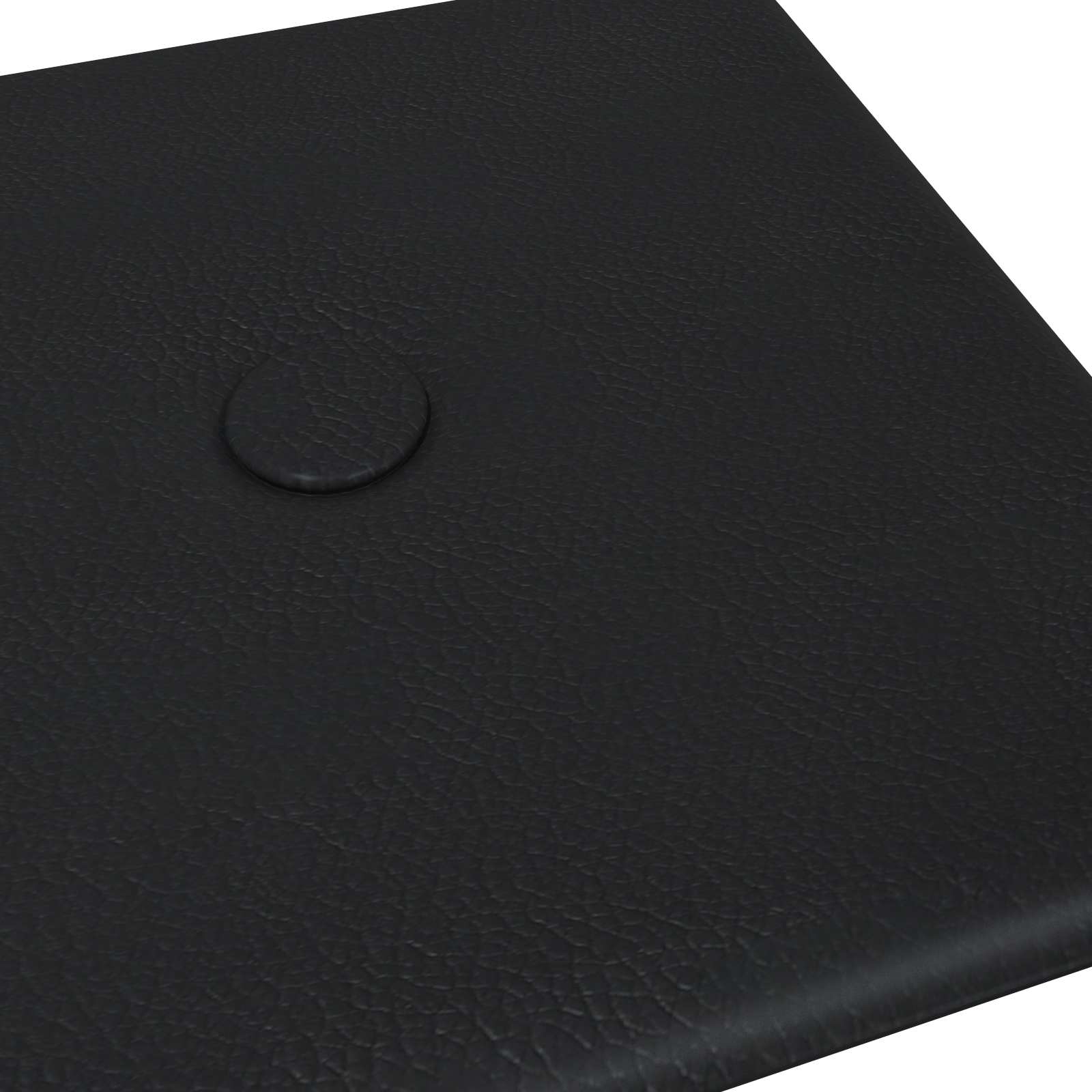 vidaXL Wejściowy zagłówek 12 pcs Czarny 30 x 15 cm Skóra ekologiczna